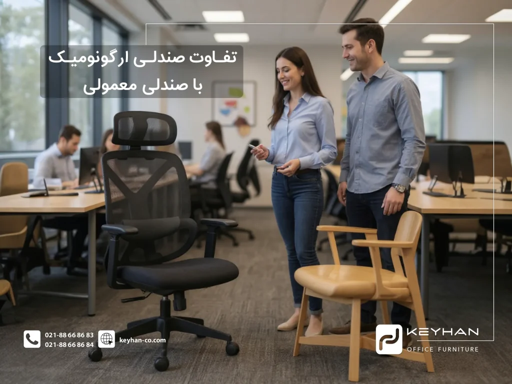 تفاوت صندلی ارگونومیک با صندلی معمولی